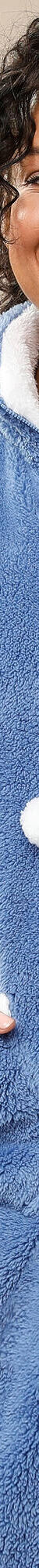 Robe de chambre maille polaire (bleu jean / écru) Robe de chambre maille polaire (bleu jean / écru)